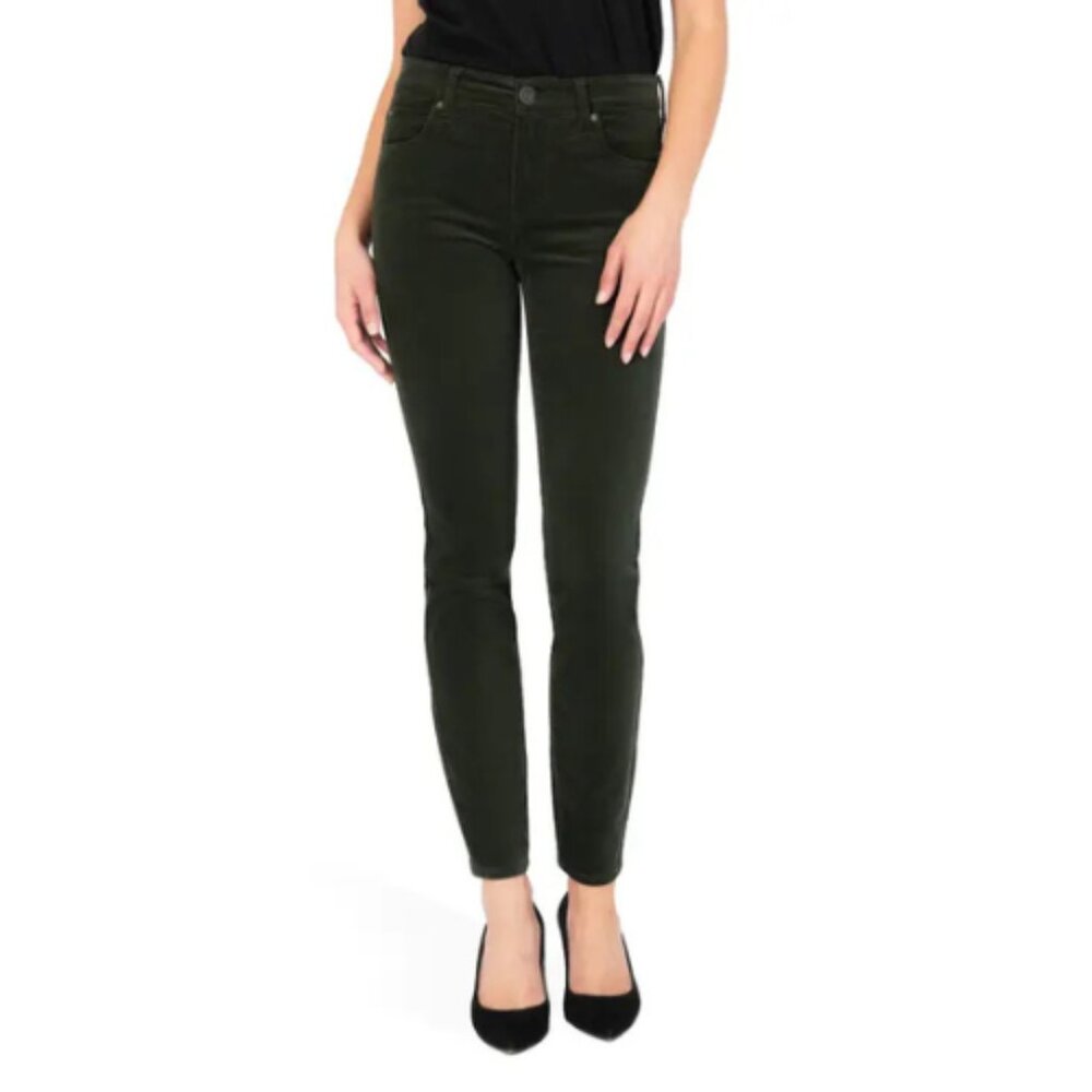 Adriano Goldschmied Ag Womens 28r Skinny The Legging Corduroy Green Pant